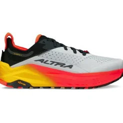 Altra Running Shoes-Mens Olympus 6 Trail Shoes - Grey-Red