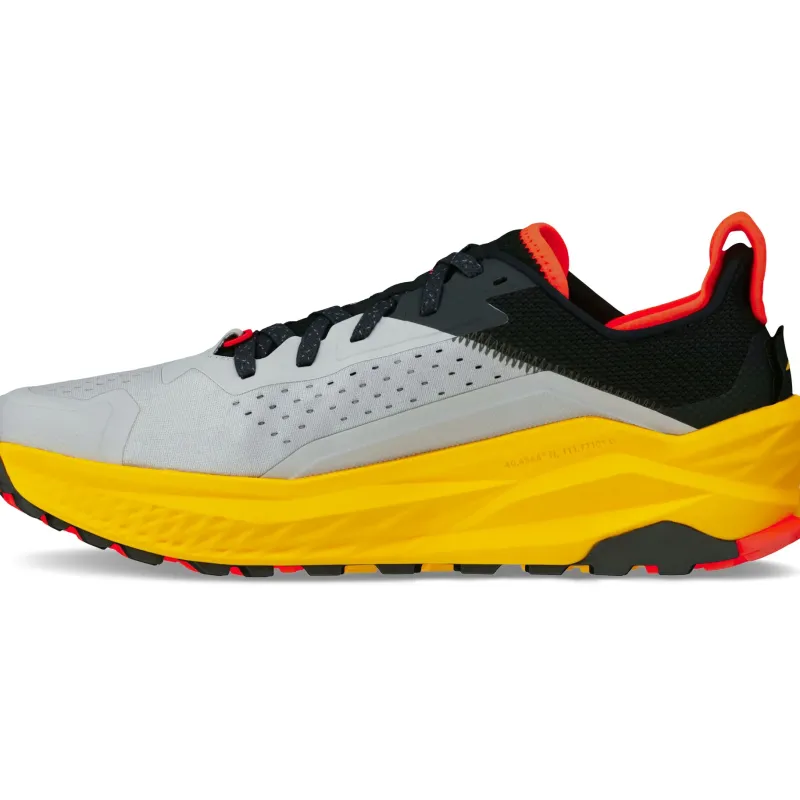 Altra Running Shoes-Mens Olympus 6 Trail Shoes - Grey-Red