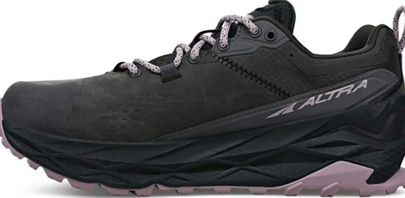 Altra Walking Shoes-Womens Olympus 5 Hike Low GTX Trail Shoes - Gray-Black