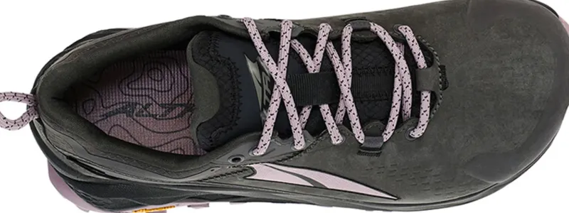 Altra Walking Shoes-Womens Olympus 5 Hike Low GTX Trail Shoes - Gray-Black