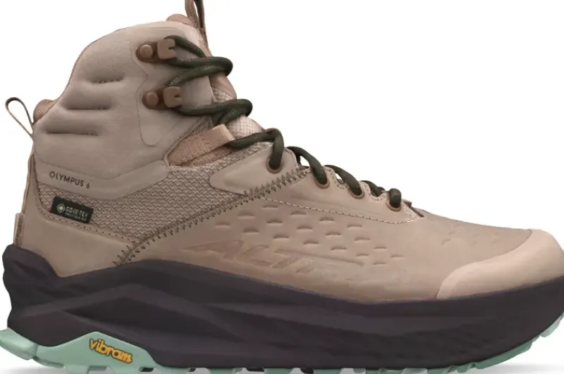 Altra Hiking Shoes & Boots|Mid Height Boots-Womens Olympus 6 Hike Mid GTX Boots - Tan