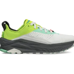 Altra Running Shoes-Womens Olympus 6 Trail Shoes - Gray-Lime
