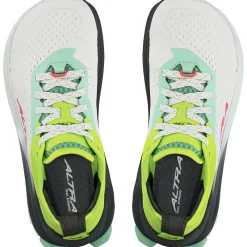 Altra Running Shoes-Womens Olympus 6 Trail Shoes - Gray-Lime