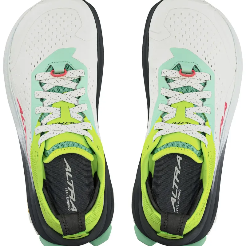 Altra Running Shoes-Womens Olympus 6 Trail Shoes - Gray-Lime