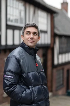 Berghaus Insulated Jackets|Insulated Jackets-Unisex Blockback Down Jacket - Jet Black-Grey Pinstripe