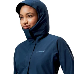 Berghaus Waterproof Jackets-Womens Omeara Long Shell Jacket - Dusk