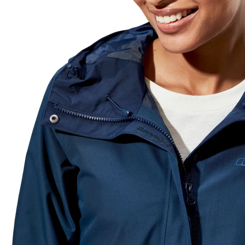 Berghaus Waterproof Jackets-Womens Omeara Long Shell Jacket - Dusk