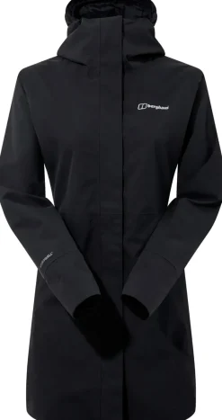 Berghaus Waterproof Jackets-Womens Omeara Long Shell Jacket - Black
