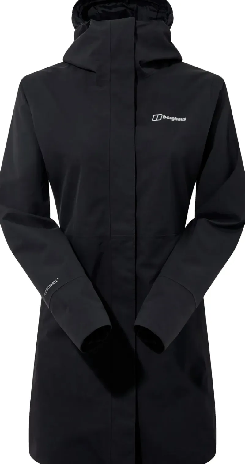 Berghaus Waterproof Jackets-Womens Omeara Long Shell Jacket - Black