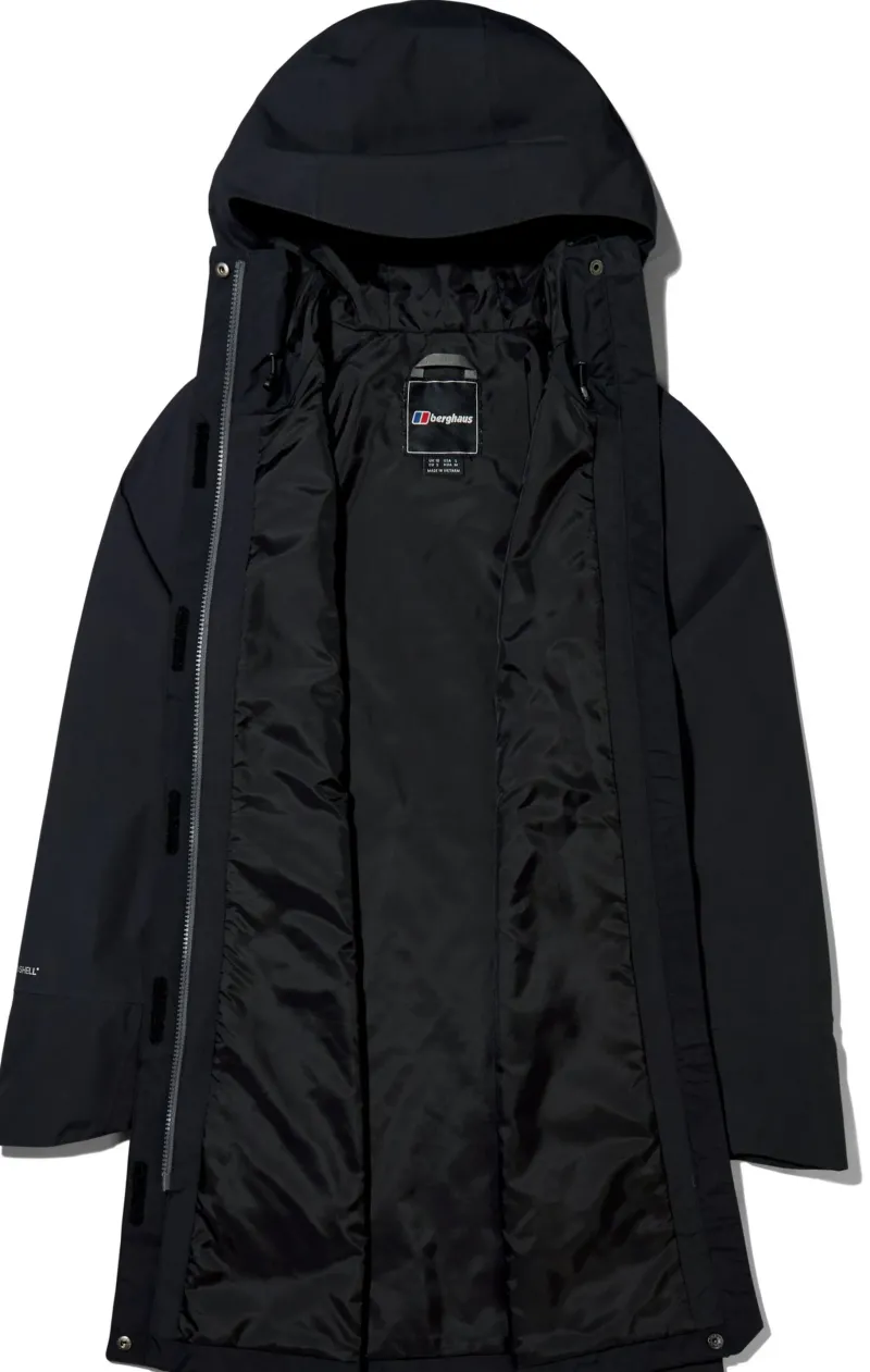 Berghaus Waterproof Jackets-Womens Omeara Long Shell Jacket - Black