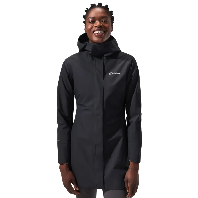 Berghaus Waterproof Jackets-Womens Omeara Long Shell Jacket - Black