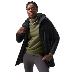 Berghaus Waterproof Jackets-Womens Omeara Long Shell Jacket - Black
