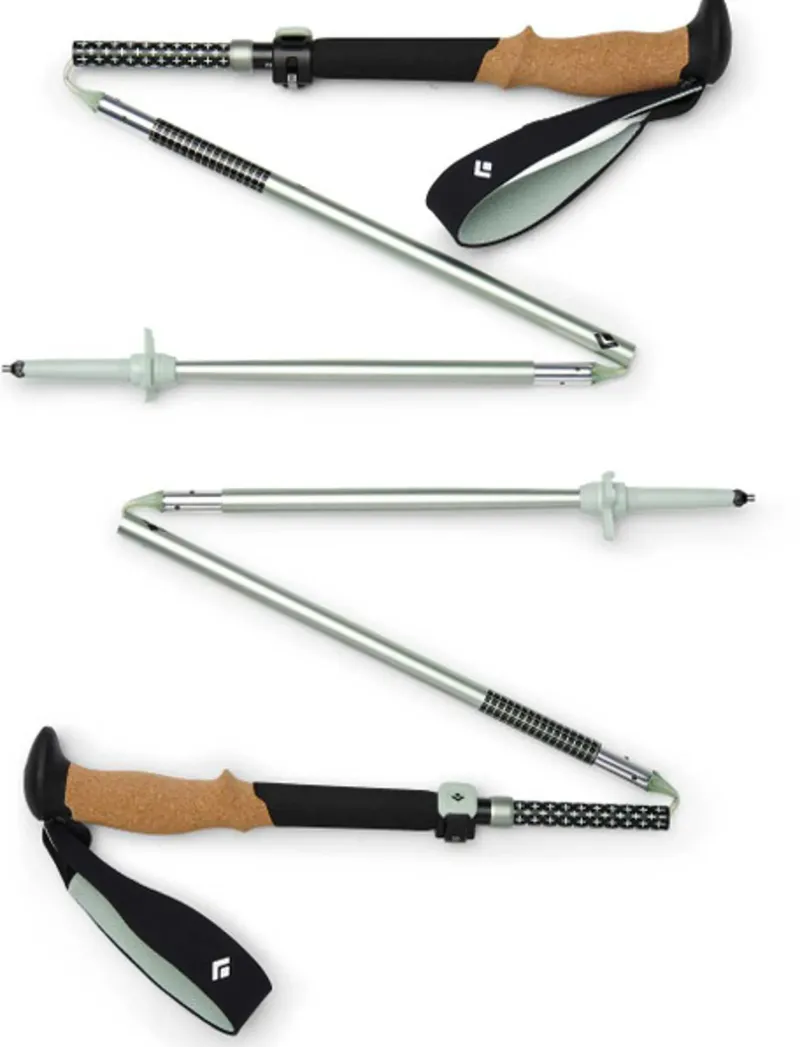 Black Diamond Walking Poles-Pursuit FLZ Trekking Poles - Black-Foam Green - S/M