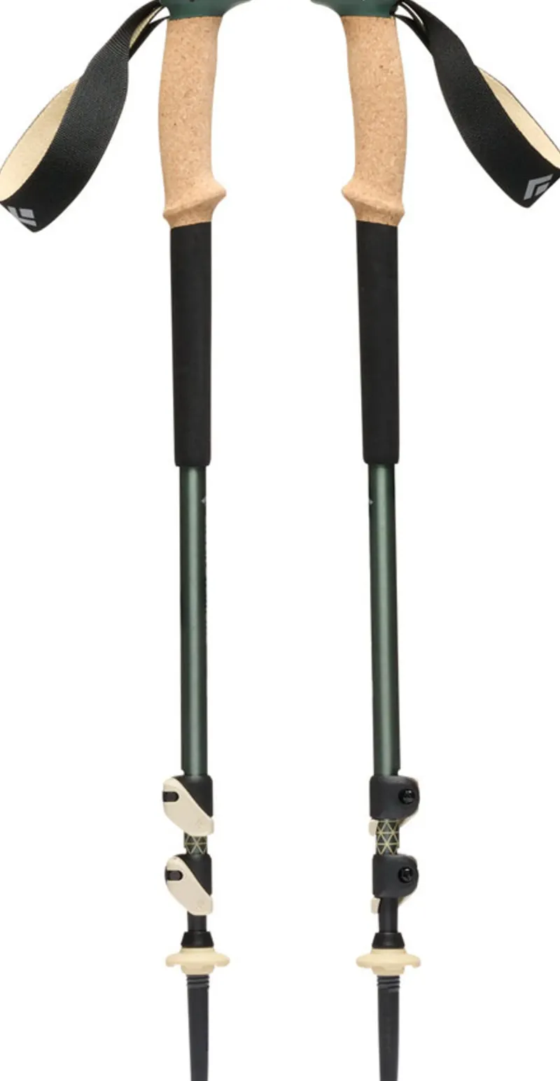 Black Diamond Walking Poles-Trail Cork Trekking Poles - Laurel Green