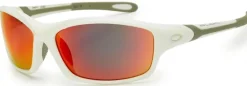 Bloc Eyewear Eyewear-BLOC Daytona Sunglasses - Shiny White-Red Mirror