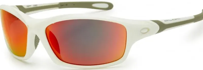 Bloc Eyewear Eyewear-BLOC Daytona Sunglasses - Shiny White-Red Mirror