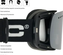 Bloc Eyewear Eyewear-BLOC Fifty-Five Goggle - Matt White-Blue Mirror Lens-Powder Lens