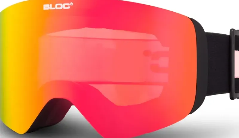 Bloc Eyewear Eyewear-BLOC Thirty-Five Goggle - Matt Black-Brown Red Mirror