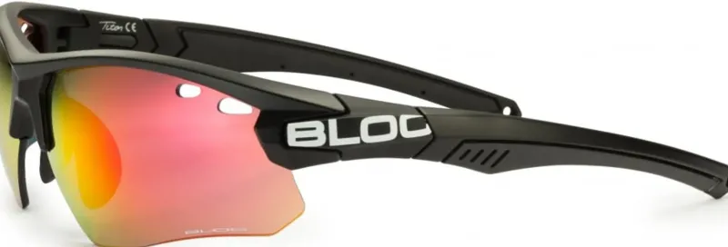 Bloc Eyewear Eyewear-BLOC Titan Sunglasses - Black-Red 4 Lens Pack