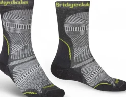 Bridgedale Socks|Socks-Mens Hike Ultralight T2 Coolmax Performance Original Boot Socks - Graphite
