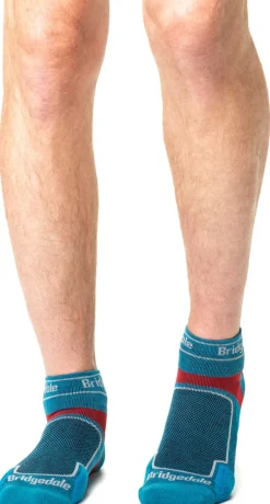 Bridgedale Socks|Socks-Mens TRAIL RUN Ultralight T2 Coolmax Sport Low Socks - Blue