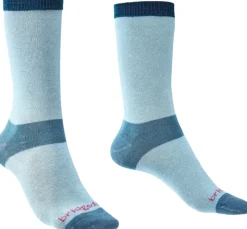 Bridgedale Socks|Socks-Womens Coolmax Liner Socks - Twin Pack - Sky
