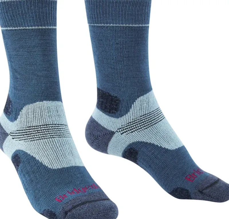 Bridgedale Socks|Socks-Womens Hike Midweight Merino Socks - Blue-Sky