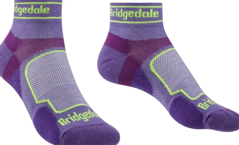 Bridgedale Socks|Socks-Womens TRAIL RUN Ultralight T2 Coolmax Sport Low Socks - Purple
