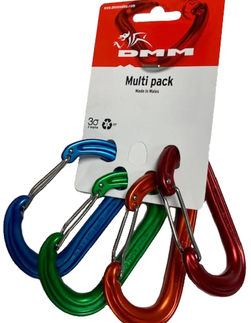 DMM Carabiners & Quickdraws-WallDO Wiregate Carabiner - 4 Pack Assorted