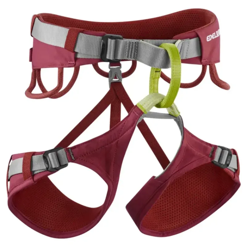 Edelrid Harnesses-Womens Jayne IV Climbing Harness - Rhubarb Red