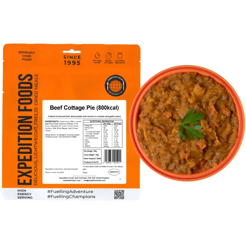 Expedition Foods Lunch/ Dinner-Beef Cottage Pie - 800kcal