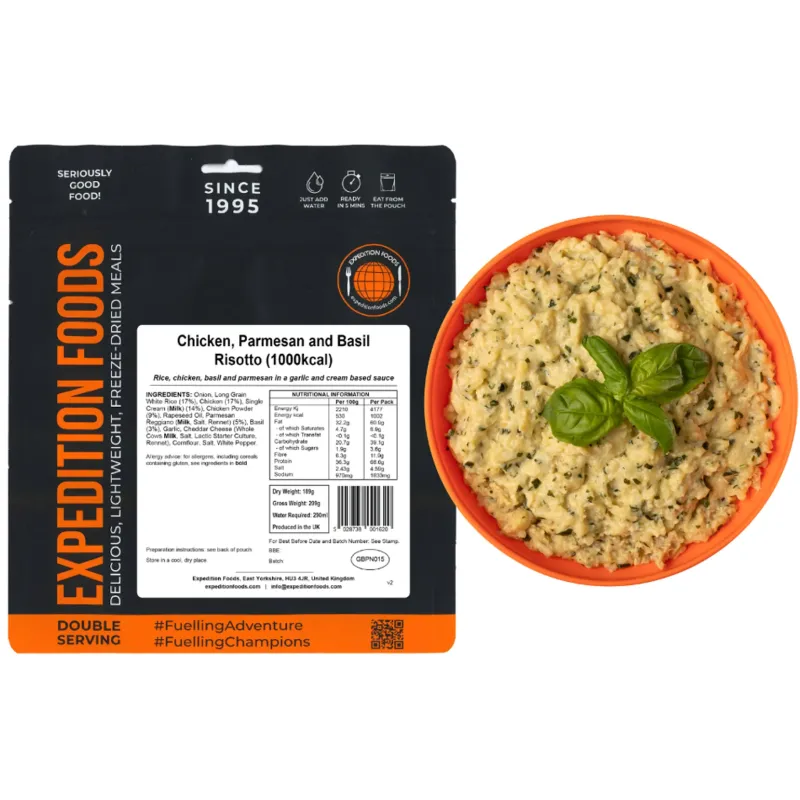 Expedition Foods Lunch/ Dinner-Chicken Parmesan and Basil Risotto - 1000kcal