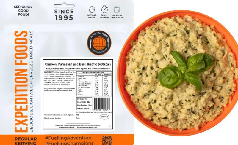 Expedition Foods Lunch/ Dinner-Chicken Parmesan and Basil Risotto - 450kcal