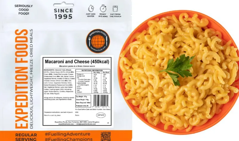 Expedition Foods Lunch/ Dinner-Macaroni and Cheese - 450kcal