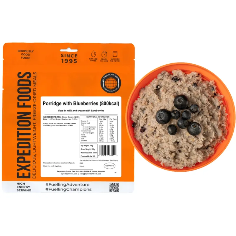Expedition Foods Breakfast-Porridge with Blueberries - 800kcal