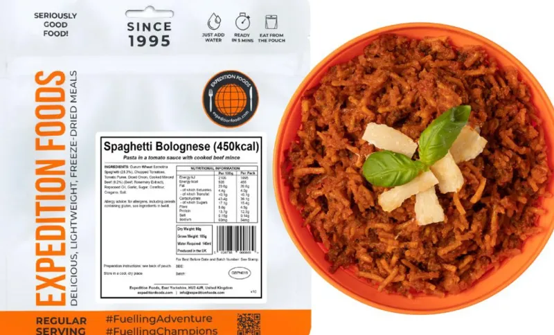 Expedition Foods Lunch/ Dinner-Spaghetti Bolognese - 450kcal
