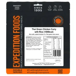 Expedition Foods Lunch/ Dinner-Thai Green Chicken Curry with Rice - 1000kcal