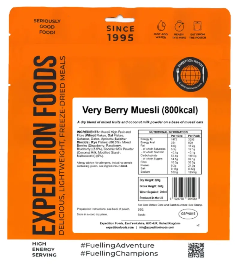 Expedition Foods Breakfast-Very Berry Muesli - 800kcal