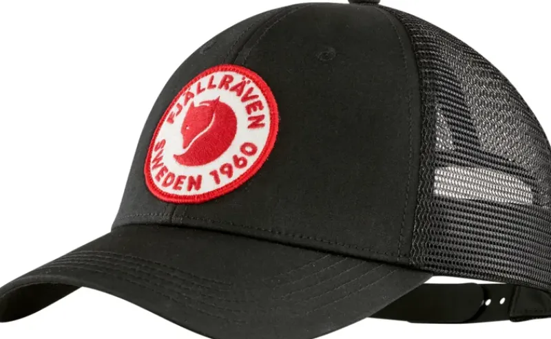 Fjallraven Hats-1960 Logo Langtradarkeps Cap - Black
