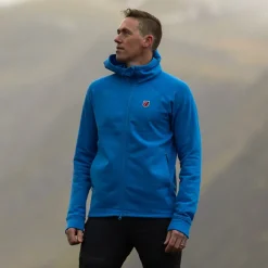 Fjallraven Fleece & Mid Layer-Mens Expedition Fleece Hoodie - UN Blue