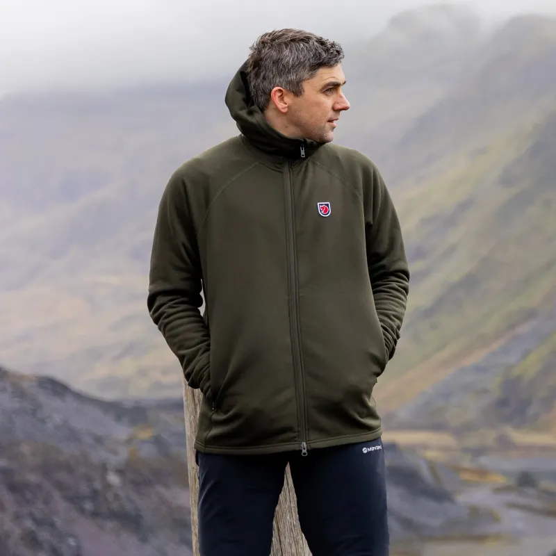 Fjallraven Fleece & Mid Layer-Mens Expedition Fleece Hoodie - Deep Forest