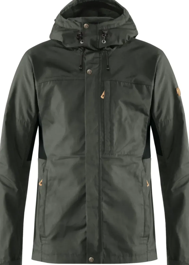Fjallraven Casual Jackets-Mens Kaipak Jacket - Dark Grey-Black