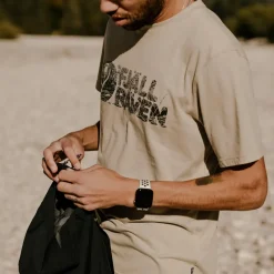 Fjallraven T-Shirts & Baselayers-Mens Lush Logo T-shirt - Fossil