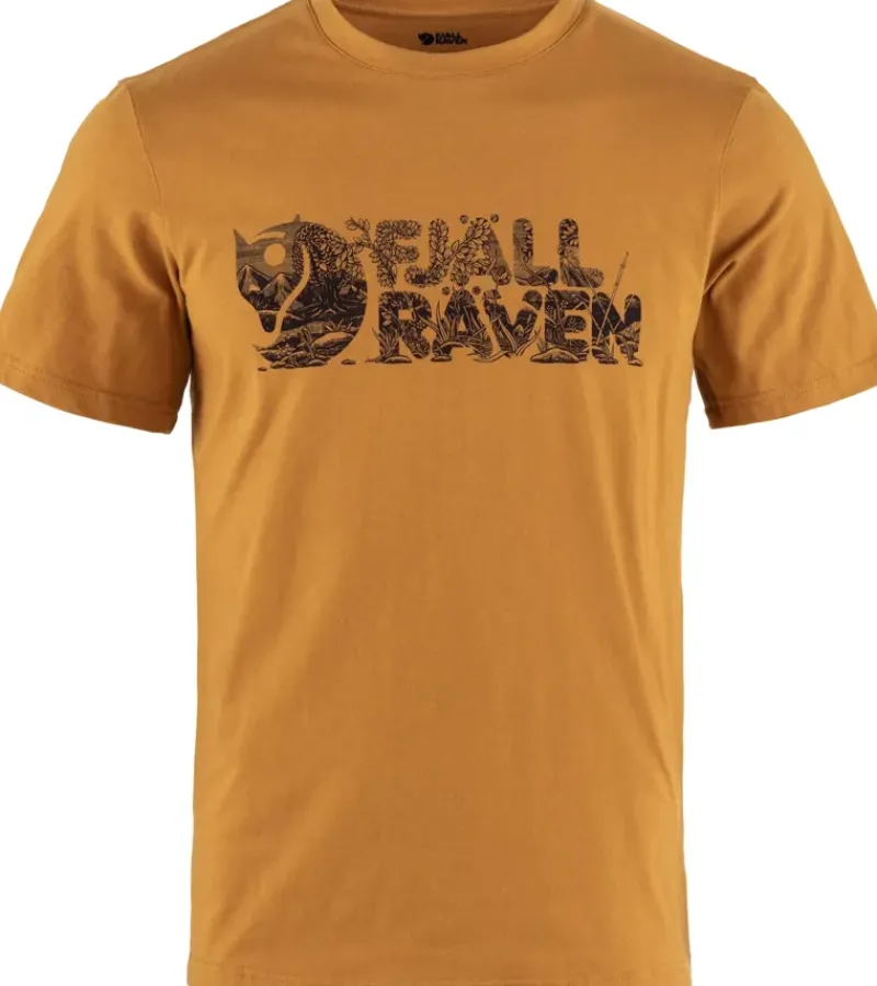 Fjallraven T-Shirts & Baselayers-Mens Lush Logo T-shirt - Acorn