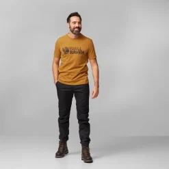 Fjallraven T-Shirts & Baselayers-Mens Lush Logo T-shirt - Acorn