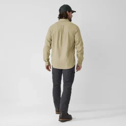 Fjallraven Shirts-Mens Ovik Travel LS Shirt - Sand Stone
