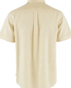 Fjallraven Shirts-Mens Ovik Travel SS Shirt - Chalk White