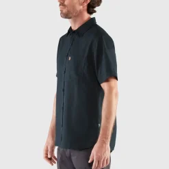 Fjallraven Shirts-Mens Ovik Travel SS Shirt - Chalk White