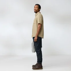 Fjallraven Shirts-Mens Ovik Travel SS Shirt - Green