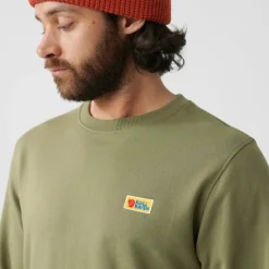 Fjallraven Fleece & Mid Layer-Mens Vardag Sweater - Storm